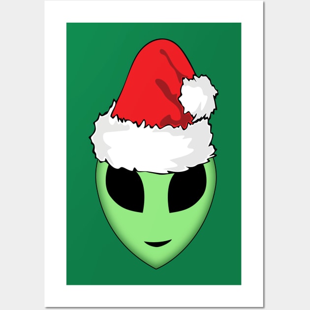 Friendly Alien Santa Wall Art by snknjak